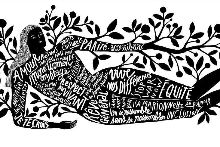 Illustration de femme tatouée
