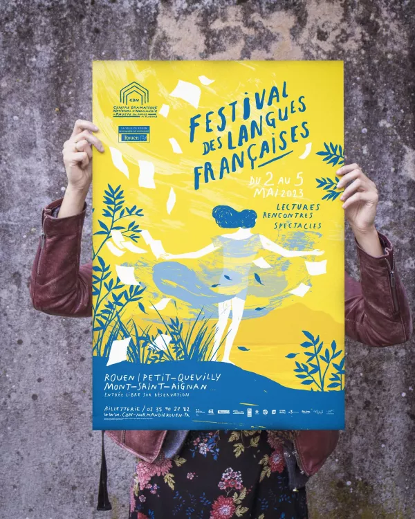 Affiche du Festival international des langues françaises 2023