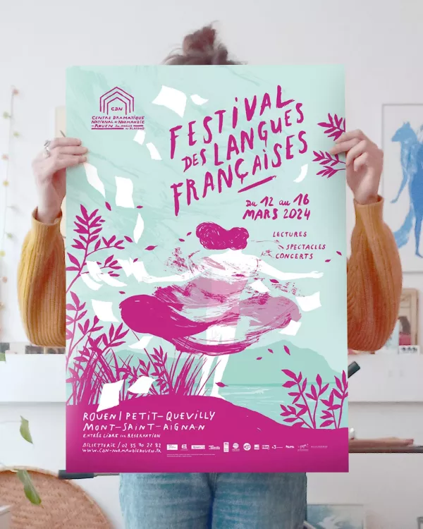 Affiche du Festival international des langues françaises 2024